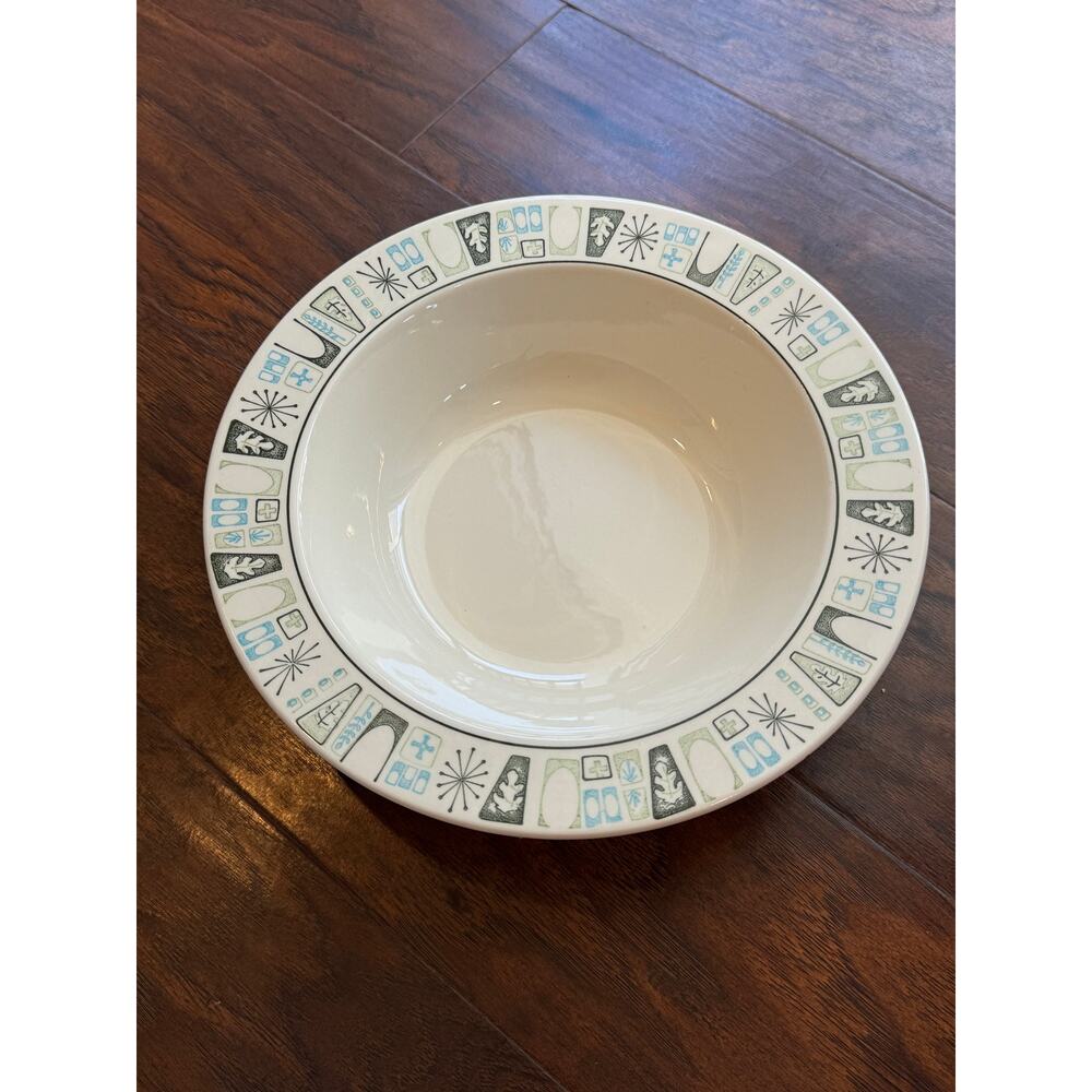 MCM Vintage Taylorstone CATHAY 9.5" Round Vegetable Serving Bowl Atomic Star
